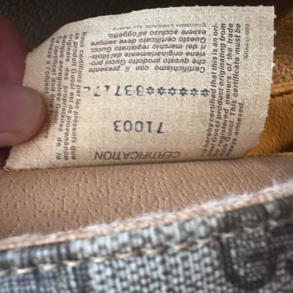 Gucci Beige GG Supreme Canvas Crossbody with Brown Trim and Green-Red Web - Picture 8 of 15